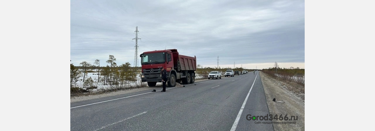 На трассе в Югре водитель насмерть сбил мужчину, чинившего на обочине свой грузовик